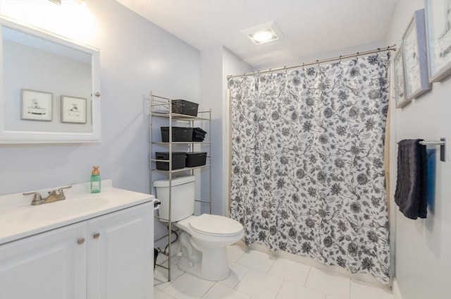 300 Falmouth Rd Unit 12A, Mashpee, MA 02649 - bathroom featuring vanity, tile patterned floors, and a shower with shower curtain