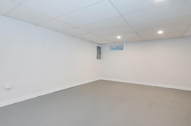 300 Falmouth Rd Unit 12A, Mashpee, MA 02649 - finished basement featuring a drop ceiling, recessed lighting, and electric panel