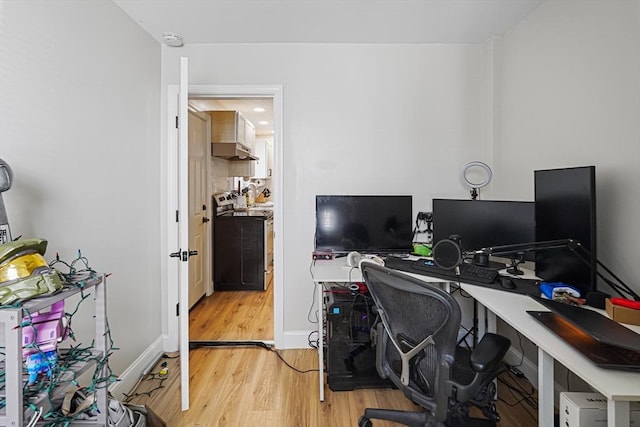 22 Tampa St, Worcester, MA 01604 - home office featuring light wood finished floors and baseboards