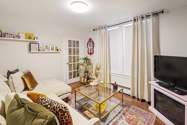 22 Tampa St, Worcester, MA 01604 - living room featuring wood finished floors and baseboard heating