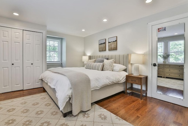 1 Columbine Rd, Milton, MA 02186 - bedroom featuring recessed lighting, light wood-style flooring, and a closet