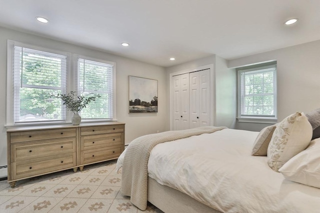 1 Columbine Rd, Milton, MA 02186 - bedroom with multiple windows, recessed lighting, and a closet