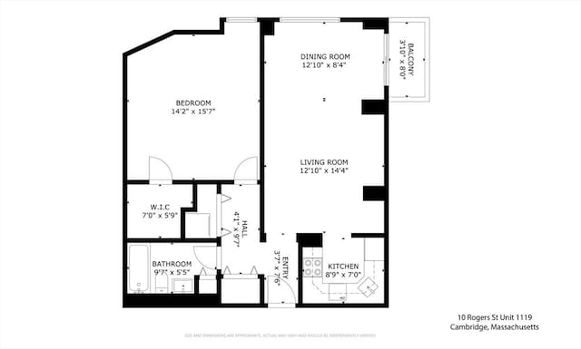 10 Rogers Unit 1119, Cambridge, MA 02142 - view of home floor plan