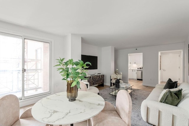 10 Rogers Unit 1119, Cambridge, MA 02142 - living room featuring plenty of natural light and light wood-type flooring