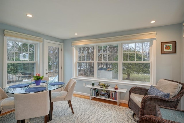 sunroom / solarium with a healthy amount of sunlight