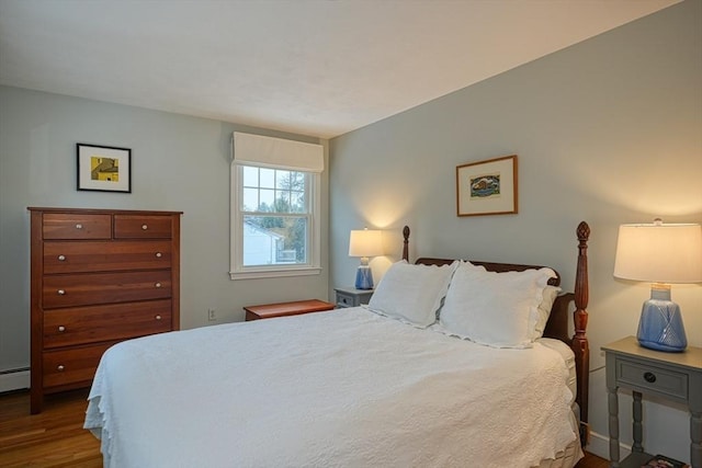 bedroom featuring wood finished floors