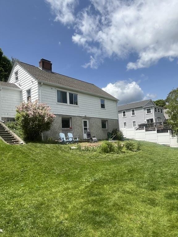 35 Marsh Ave, Worcester, MA 01605 - back of property featuring a chimney