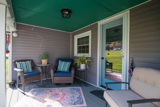 exterior space featuring covered porch