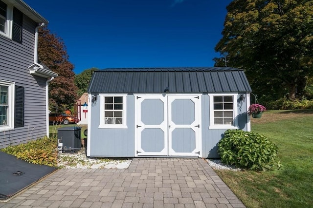 view of shed