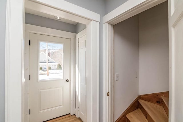 entryway with baseboards