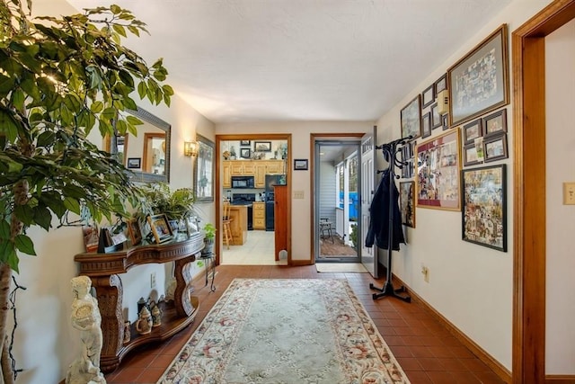 foyer featuring tile patterned flooring