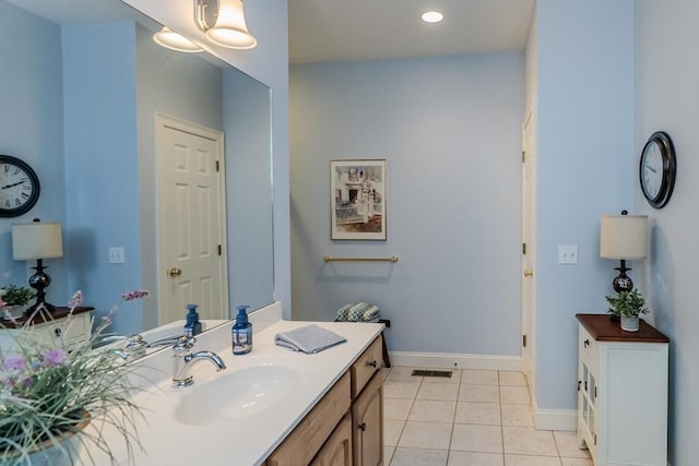 124 High Pine Cir Unit 124, Wilbraham, MA 01095 - bathroom featuring vanity, tile patterned flooring, and recessed lighting