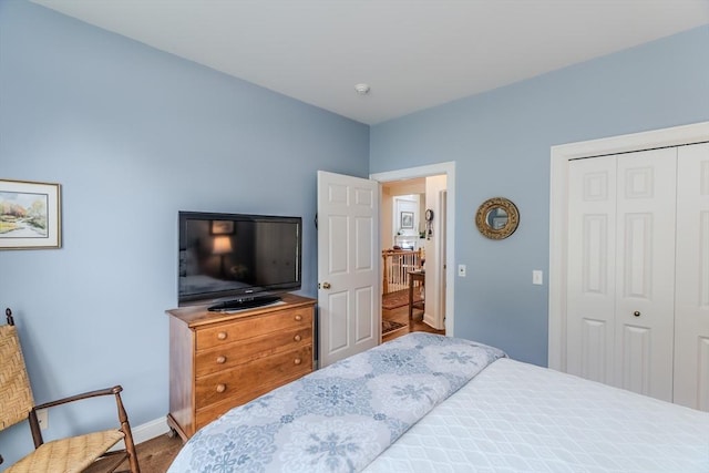 124 High Pine Cir Unit 124, Wilbraham, MA 01095 - bedroom featuring a closet and wood finished floors