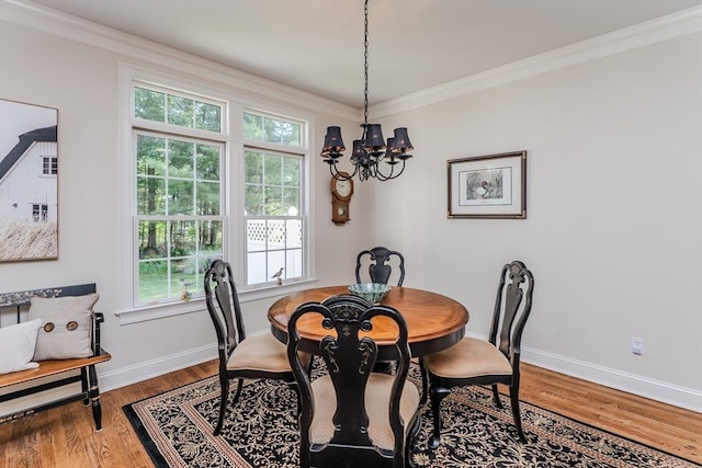 124 High Pine Cir Unit 124, Wilbraham, MA 01095 - dining space featuring a chandelier, wood finished floors, and ornamental molding