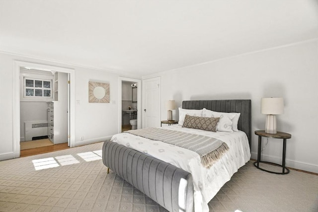 15 Alden Rd, Wellesley, MA 02481 - bedroom featuring radiator heating unit, baseboards, and ensuite bathroom