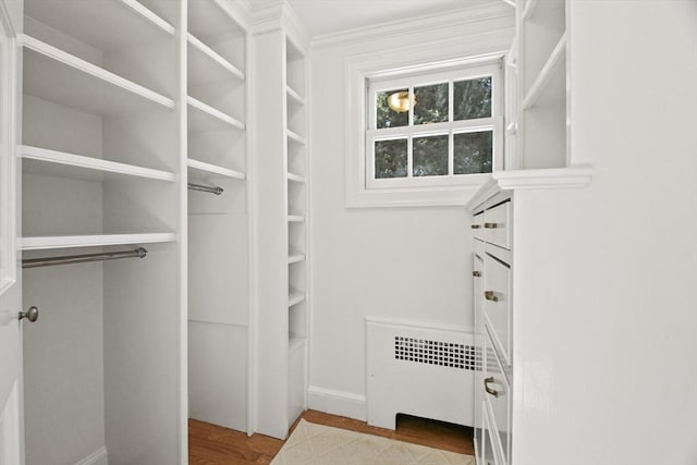 15 Alden Rd, Wellesley, MA 02481 - walk in closet with radiator heating unit and wood finished floors