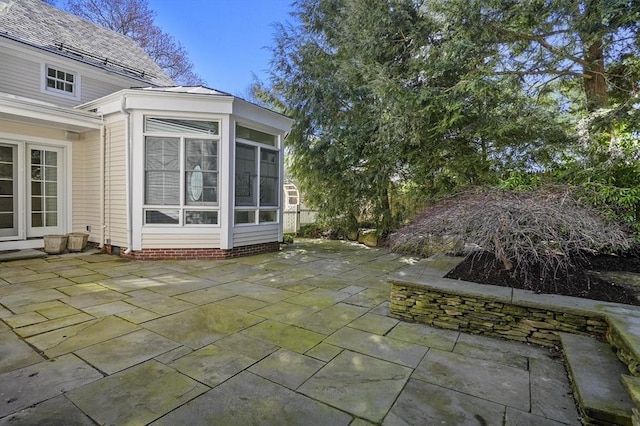 15 Alden Rd, Wellesley, MA 02481 - view of patio / terrace featuring a sunroom