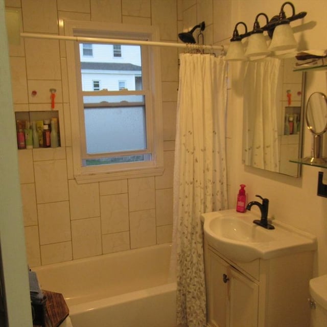 85-87 Belrose Ave, Lowell, MA 01852 - bathroom featuring vanity and shower / bath combo