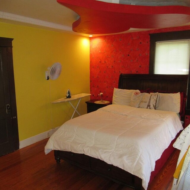 85-87 Belrose Ave, Lowell, MA 01852 - bedroom with wood finished floors and crown molding