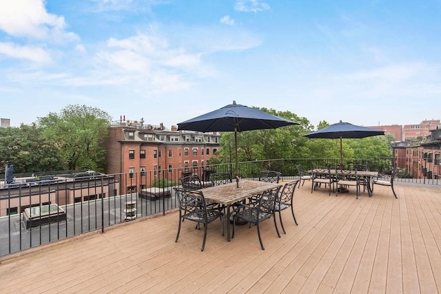1682 Washington St Unit 8, Boston, MA 02118 - deck with outdoor dining area