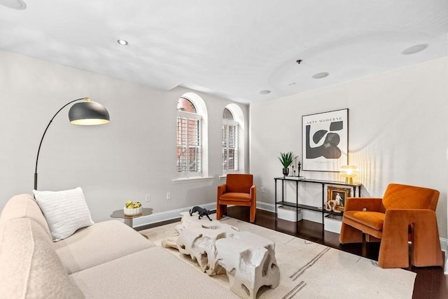 1682 Washington St Unit 8, Boston, MA 02118 - living area featuring wood finished floors and recessed lighting