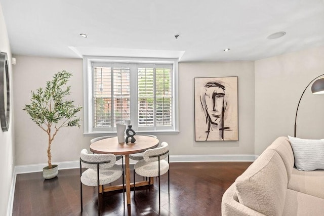 1682 Washington St Unit 8, Boston, MA 02118 - dining area with dark wood finished floors and recessed lighting