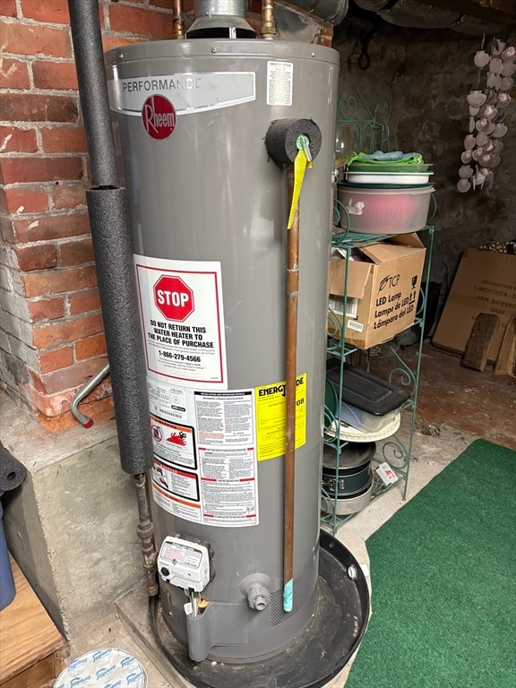 utilities featuring gas water heater