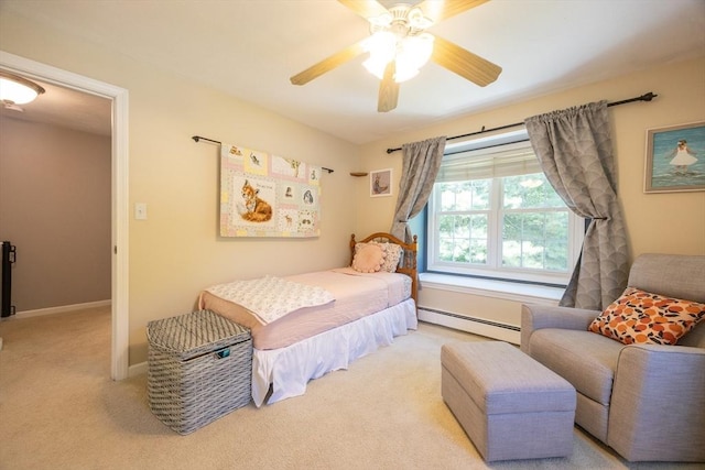 19 Crystal Way Unit 19, Bellingham, MA 02019 - carpeted bedroom with a baseboard radiator and ceiling fan