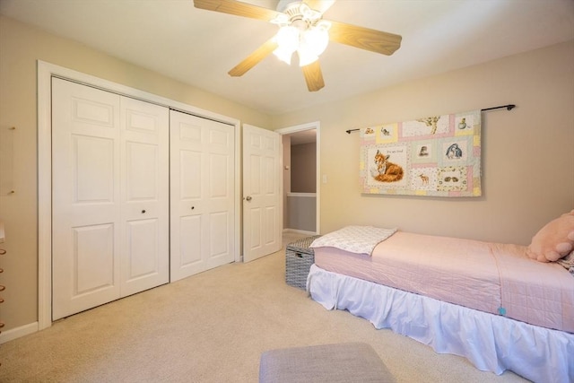 19 Crystal Way Unit 19, Bellingham, MA 02019 - bedroom featuring carpet floors, a closet, and a ceiling fan