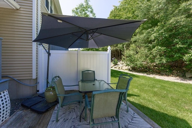 19 Crystal Way Unit 19, Bellingham, MA 02019 - deck featuring outdoor dining space and a lawn