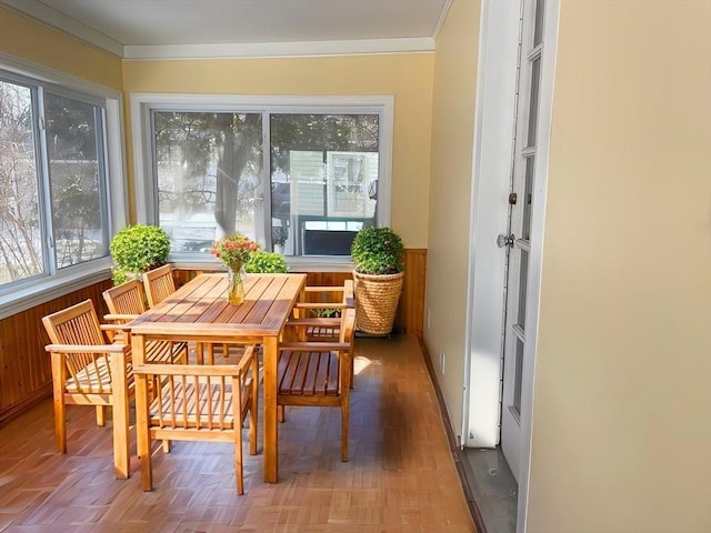 view of sunroom