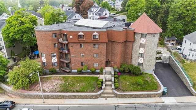 aerial view of residential area