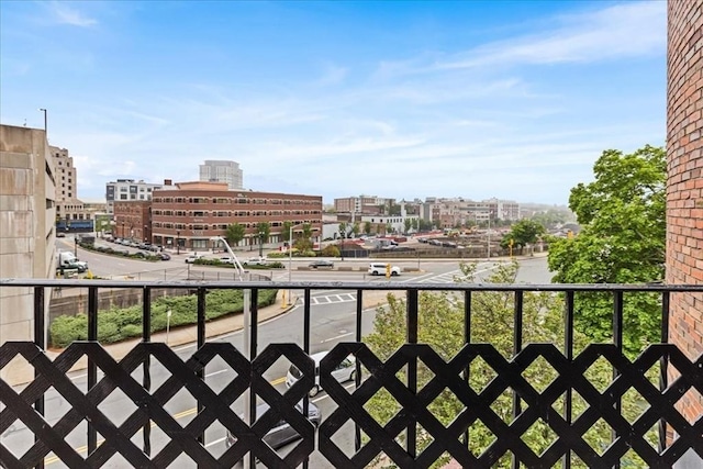 balcony with a city view