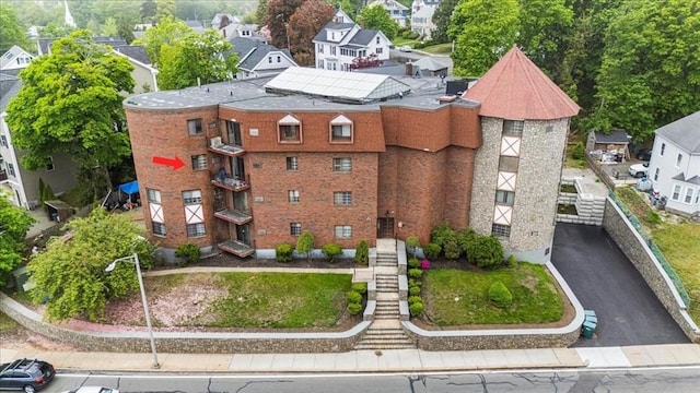 view from above of property