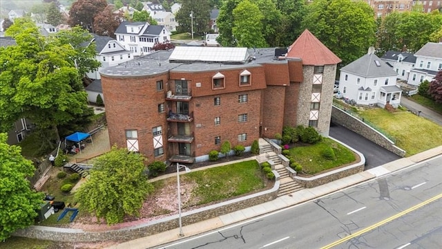 aerial view of residential area