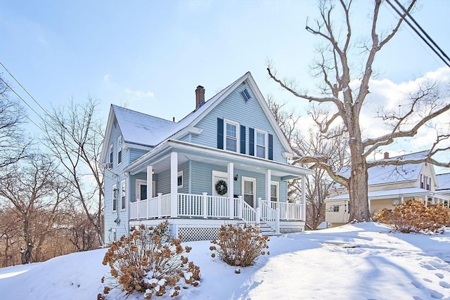 view of front of home with a porch