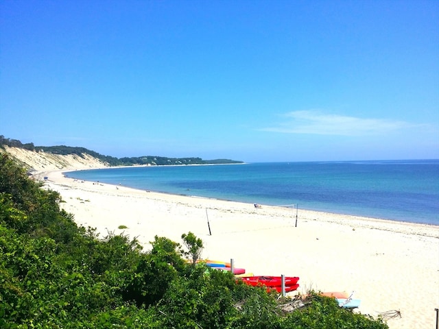 water view featuring a beach view