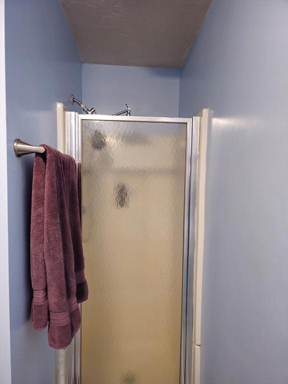 full bath with a shower stall