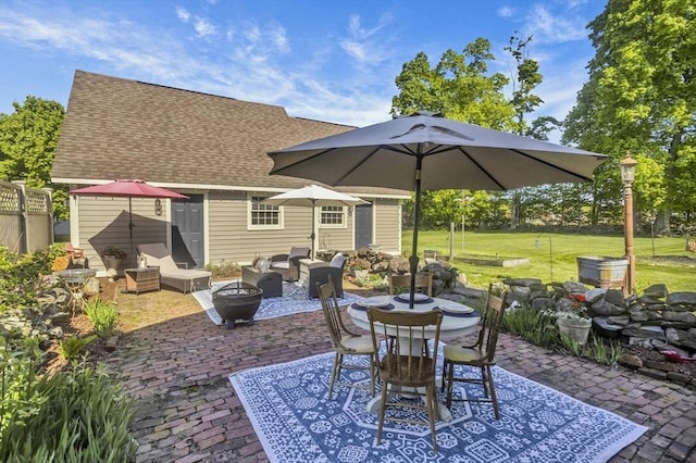 685 Main St, Wilbraham, MA 01095 - view of patio featuring an outdoor living space
