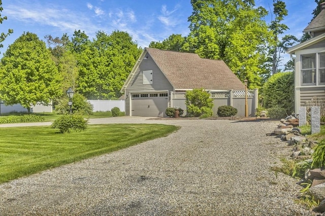 685 Main St, Wilbraham, MA 01095 - garage with gravel driveway