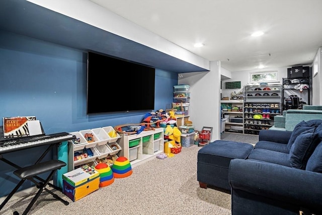 11 Worcester Pl, Holbrook, MA 02343 - rec room featuring carpet flooring