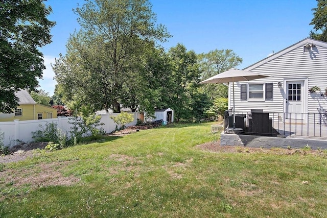 11 Worcester Pl, Holbrook, MA 02343 - view of yard featuring a shed