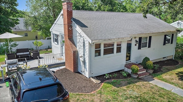 11 Worcester Pl, Holbrook, MA 02343 - bungalow-style home featuring roof with shingles and a chimney