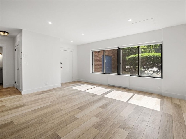 22 Chestnut Pl Unit G1, Brookline, MA 02445 - spare room featuring light wood-style floors and recessed lighting