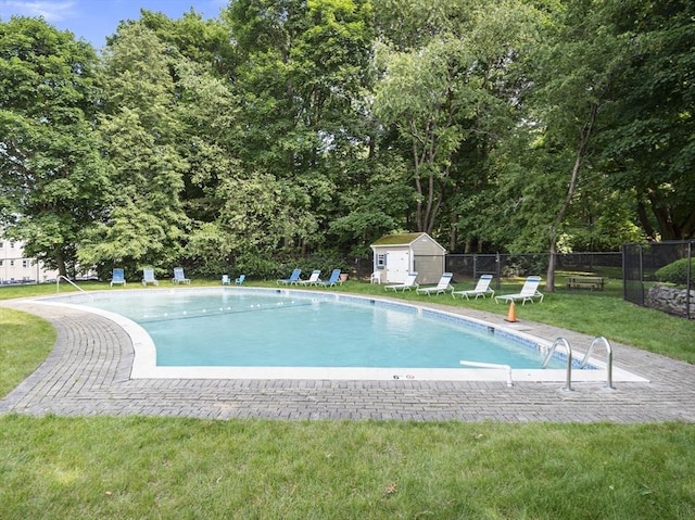 22 Chestnut Pl Unit G1, Brookline, MA 02445 - community pool featuring a shed