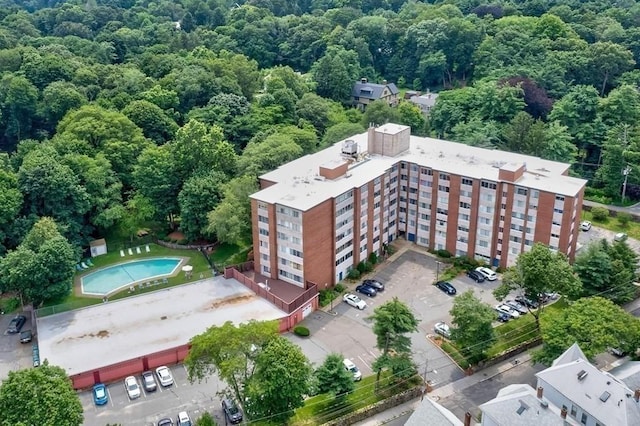 22 Chestnut Pl Unit G1, Brookline, MA 02445 - drone / aerial view of a heavily wooded area