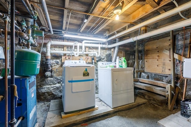 4 Myrtle Sq, Gloucester, MA 01930 - unfinished basement with washing machine and dryer and a heating unit