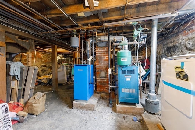 4 Myrtle Sq, Gloucester, MA 01930 - unfinished basement with a heating unit