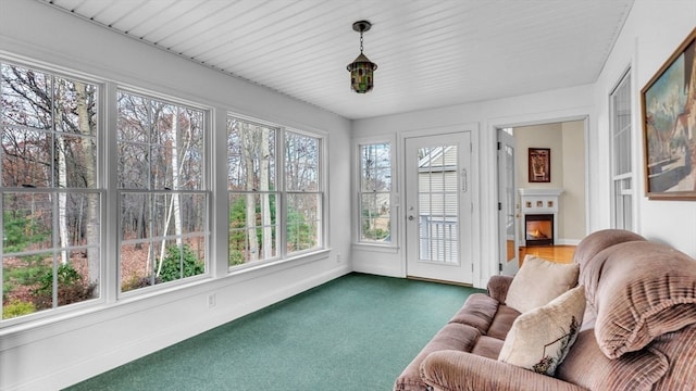 view of sunroom