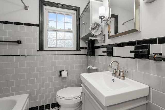37 Benjamin, Marlborough, MA 01752 - full bathroom featuring tile walls, toilet, a bathtub, and vanity